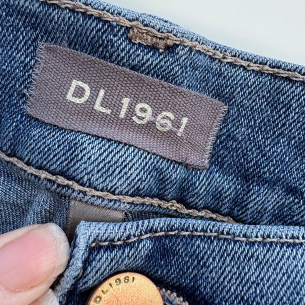 DL1961 Bridget Boot High Rise Instasculpt Crop Jeans Blue DL Vintage Two Tone 31 - Picture 7 of 16